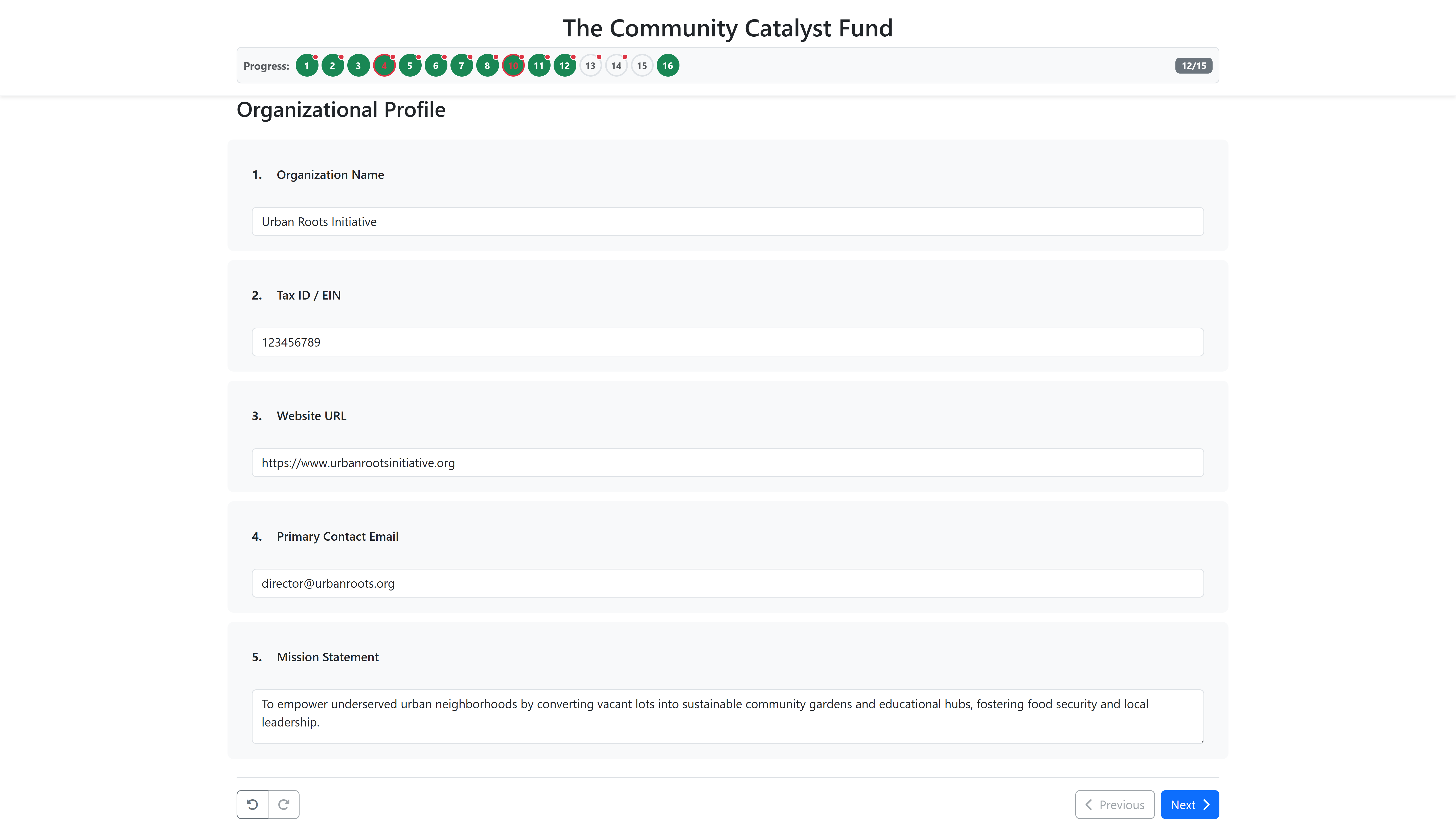 FormLang Generated Application - Applicant Interface