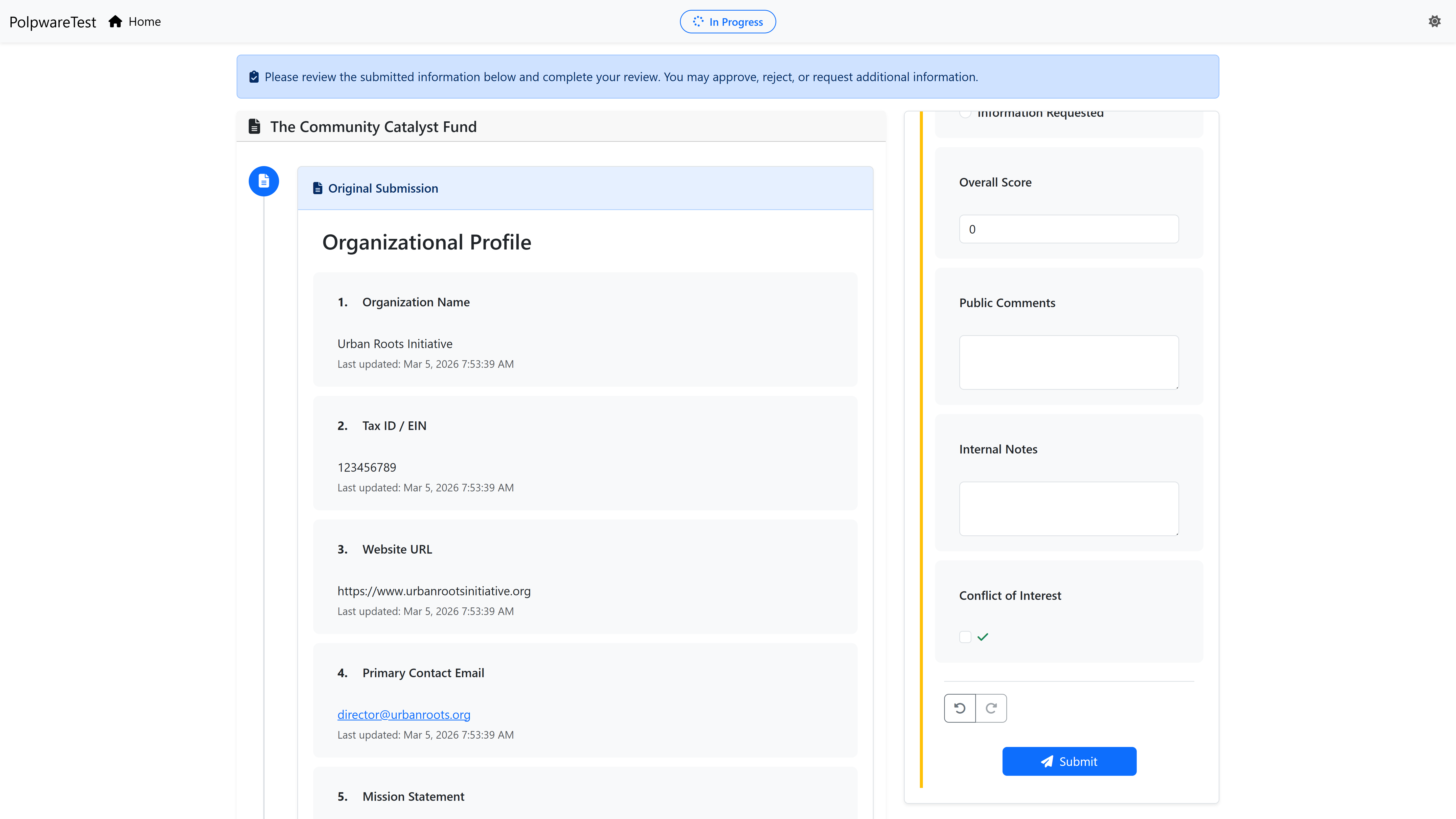 FormLang Generated Application - Reviewer Interface